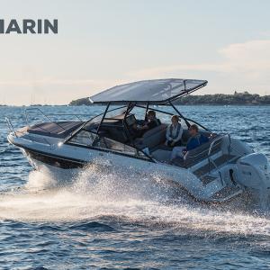 Yamarin 80 DC retkivene T-top-katteella ja Yamaha F350 perämoottorilla