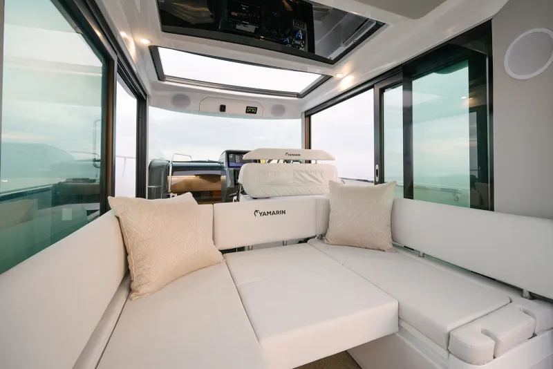 Yamarin Aura Cabin pilot house interior view