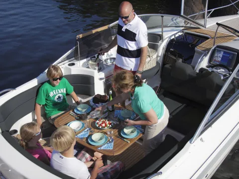 Family having dinner